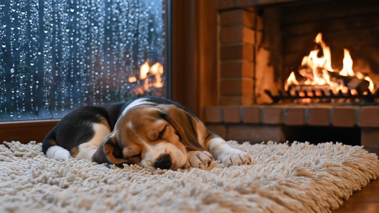 LIVE 🐶 Your Dog Will Sleep Instantly | Heavy Rain Ambience