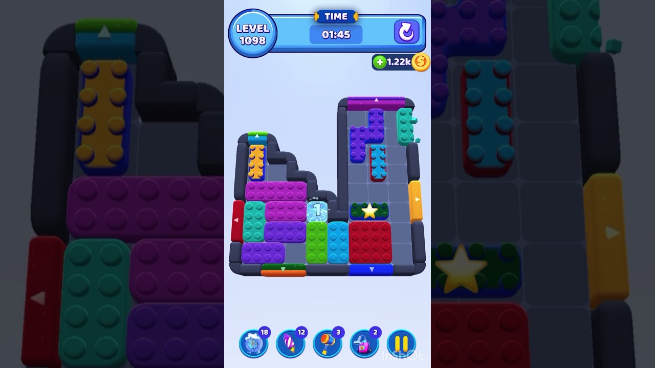 Color Block Jam Level 1098 &ndash; Full Puzzle Solution (No Boosters)
