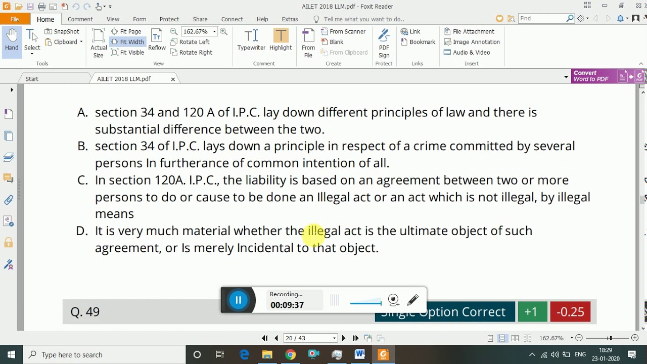 CLAT Question paper analysis  - Part 4