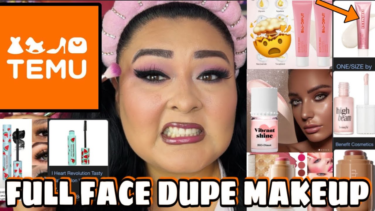 FULL FACE TEMU TRY ON HAUL // INCLUDING DUPES FOR HIGH END MAKEUP!