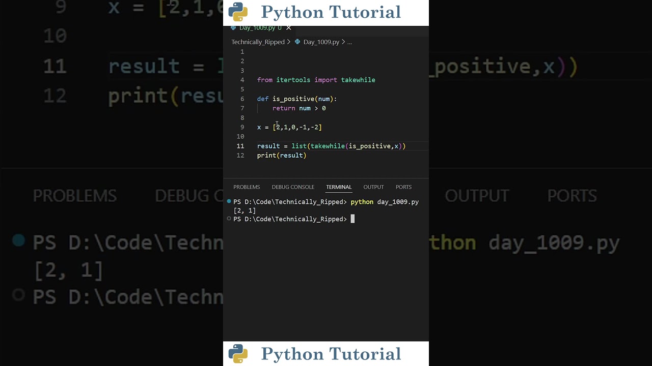How to Use takewhile in Python | Python Tutorial