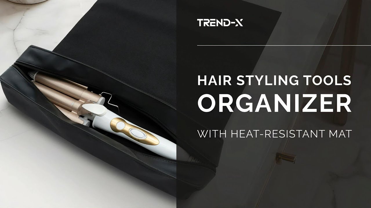 Hair Styling Tools Storage Organizer with Heat-Resistant Mat  | TREND-X
