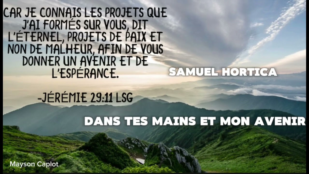Dans tes main et mon avenir - Samuel Hortica - vie et lumière - 2025