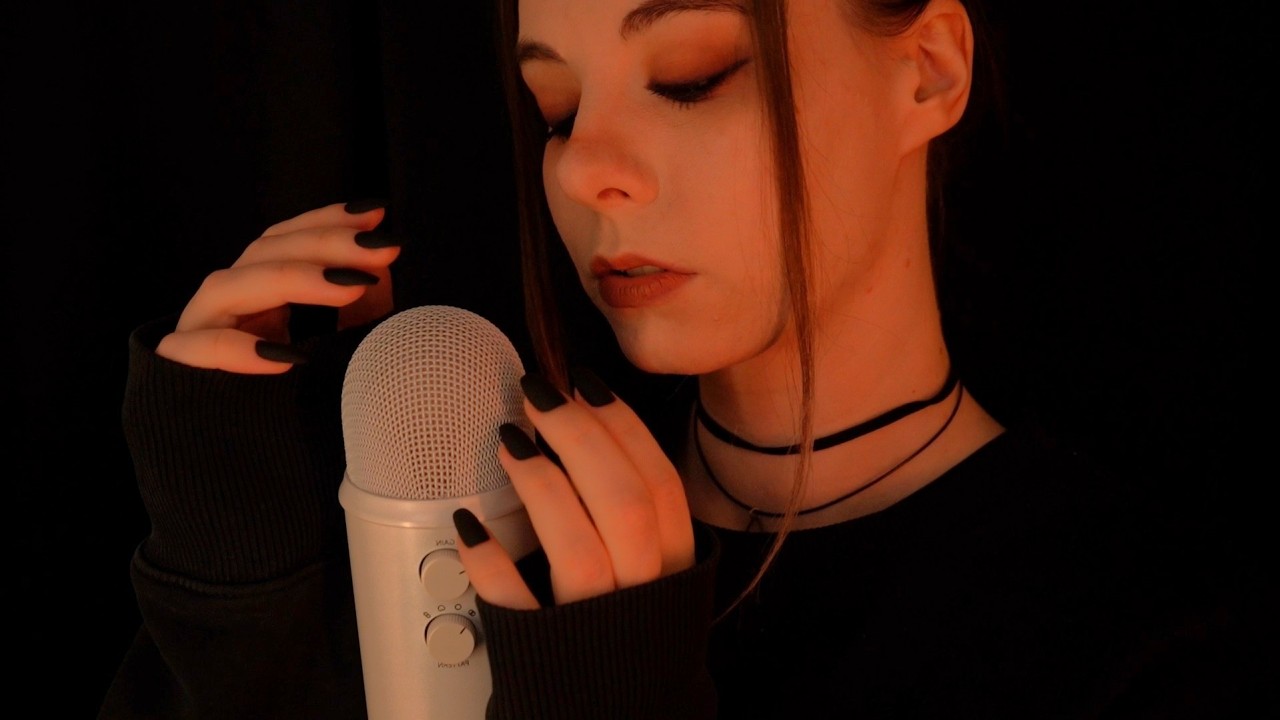 ASMR | close up, clicky, breathy Whispering - ramble, blue yeti, fireplace ambience
