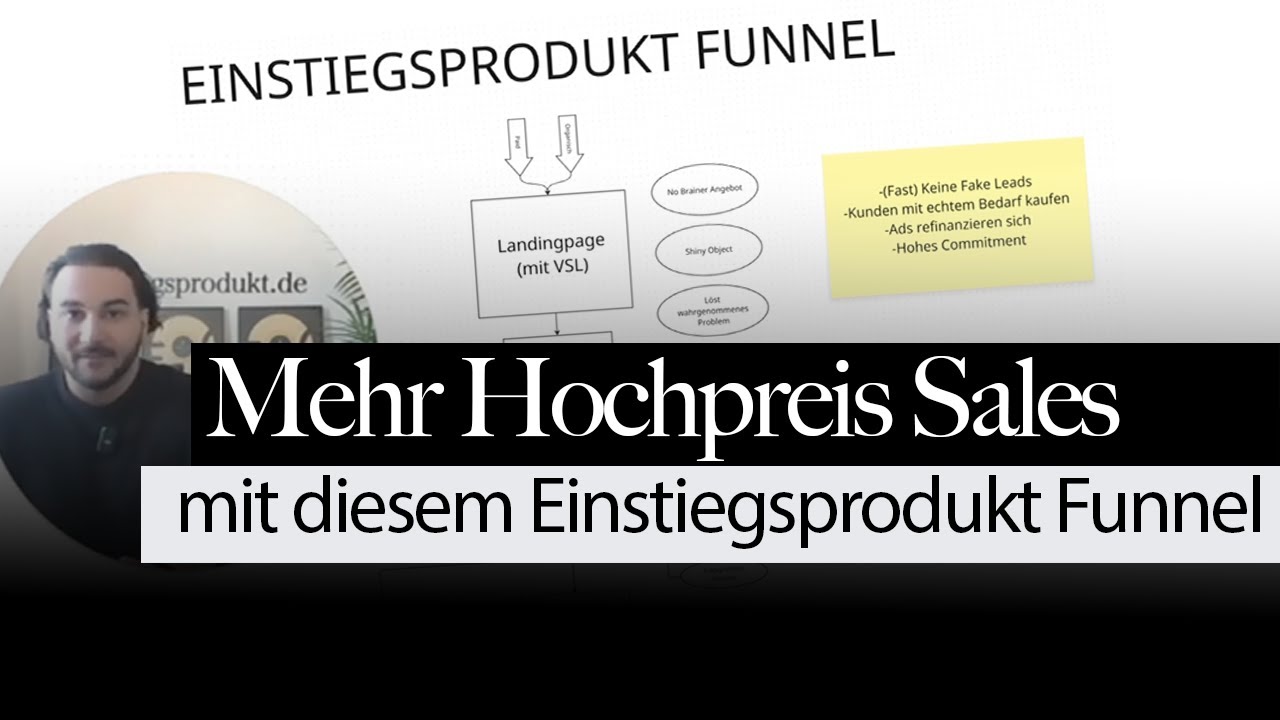 Mehr Hochpreis Sales mit diesem Einstiegsprodukt Funnel