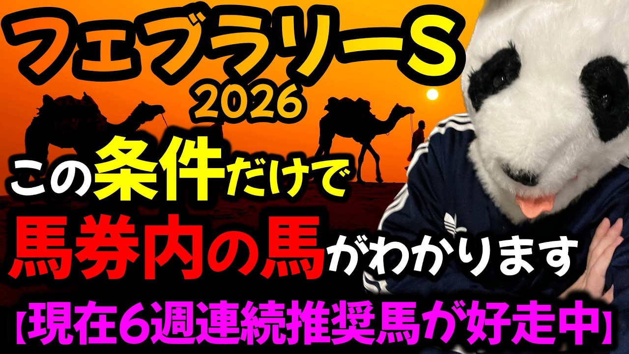 【フェブラリーS2026 勝ち爆穴馬共通点🐼】今年に入って6連続推奨馬が好走している！狙うだけで好走馬がわかる共通点暴露します🐼