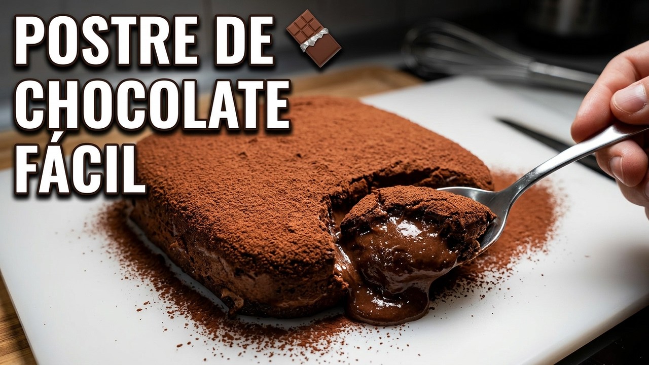 El secreto del POSTRE DE CHOCOLATE que se deshace en tu boca. ¡Sin horno, sin culpa!