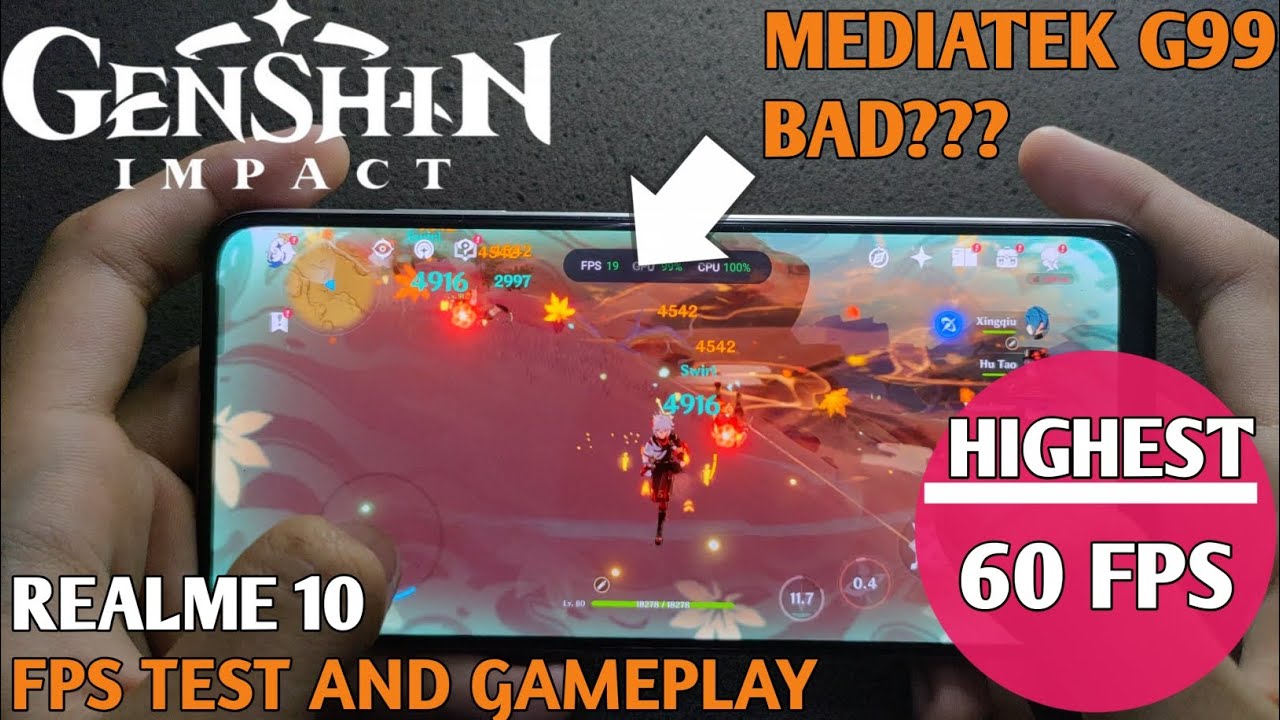 Realme 10 Mediatek Helio G99 Test Game Genshin Impact | Highest 60 Fps With Fps Meter