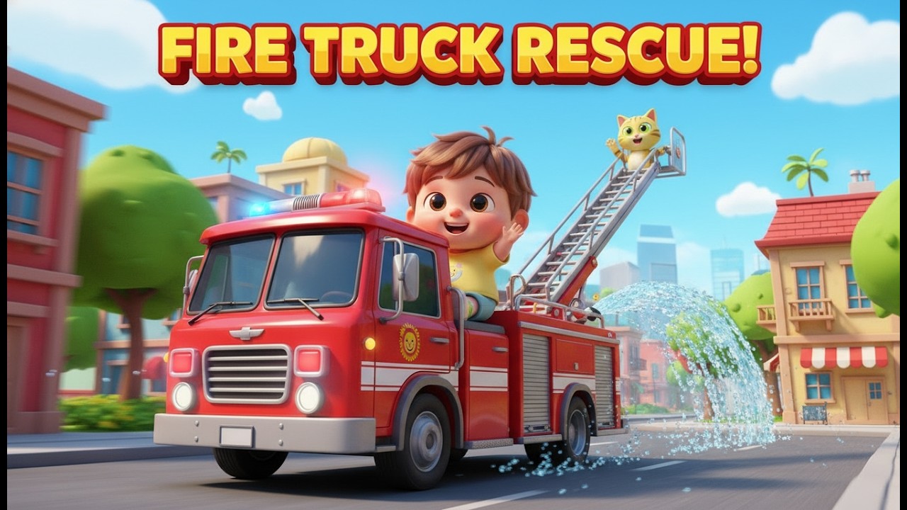 The Fire Truck Song NurseryRhyme — Rescue Mission & Hero Helper Adventure