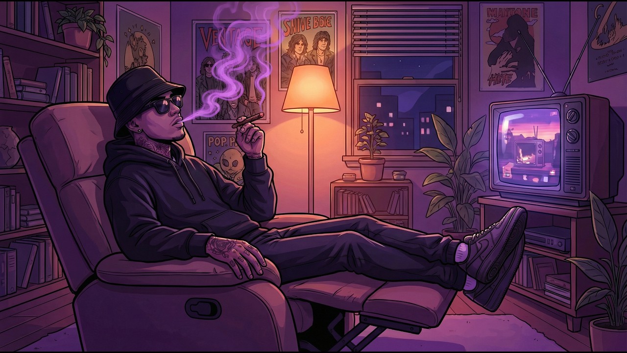 Hazy Nights - 420 Vibe Music | Bluesy Rap | Stoner Hip-Hop | Chill Mood