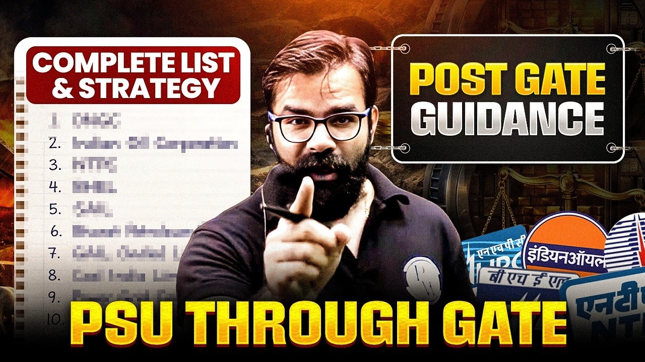 PSU Recruitment through GATE 2026 | Complete List & Application Strategy | Post GATE Guidance 2026