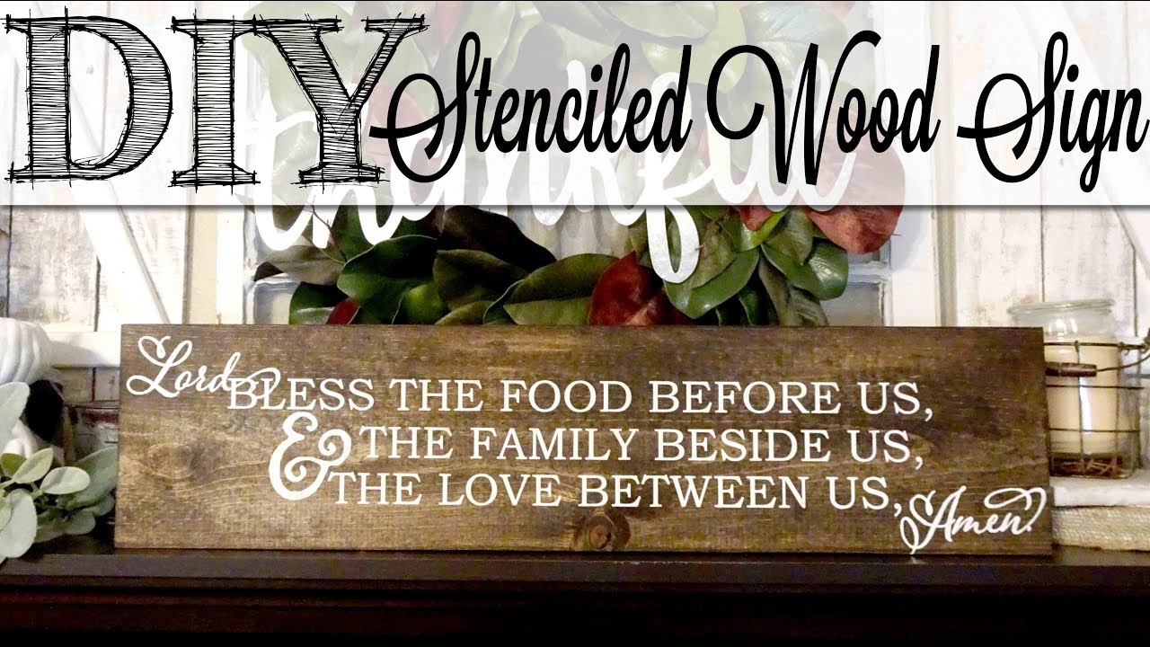 DIY Stenciled Wood Sign Using Chalk Paint