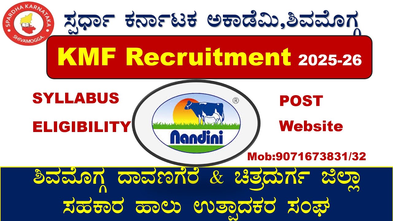 KMF Recruitment & Syllabus 2025 Analysis wtih Mohan kumar m #spardha_karnataka