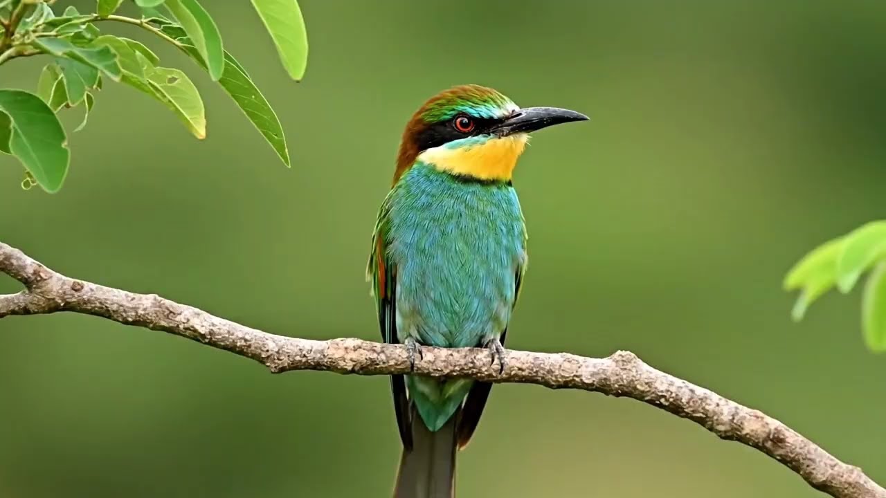 Asian Green Bee-eater (Merops orientalis) Bird #birds #birdsong #nature #birdsounds #birdsound