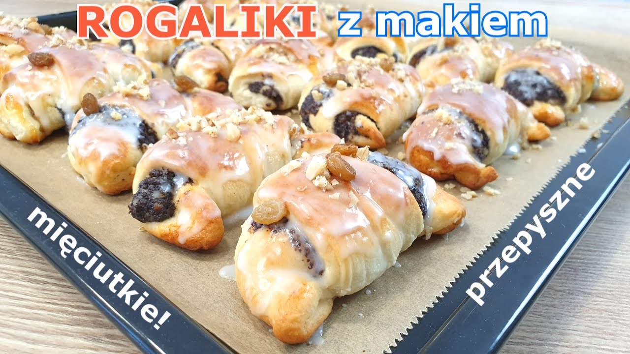 Niesamowicie pyszne i mięciutkie rogale z makiem 👌 szybkie i dużo łatwiejsze niż rogale marcińskie 👍