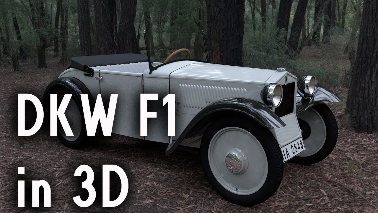 DKW F1 Cabriolet und Limousine. Nachkonstruiert in 3D.
