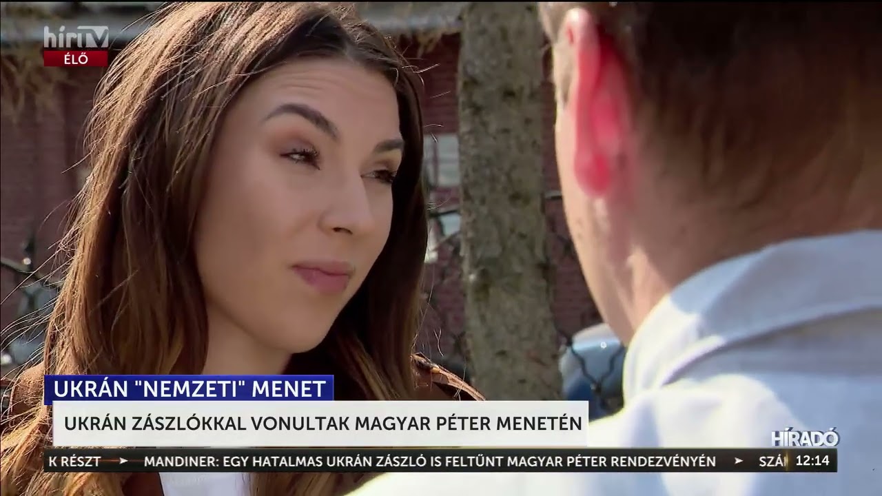 Ukrán zászlókkal vonultak Magyar Péter menetén - HírTV