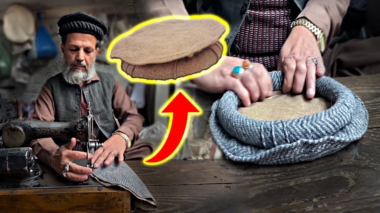Beautiful and Interesting Process of Making Traditional Woolen Pakol Caps - Chitrali pakol making