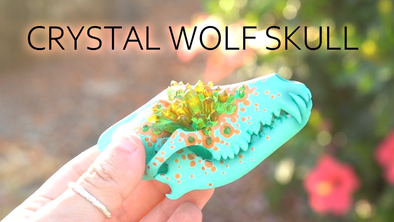 I Made Crystal Wolf Skulls! | 3D Printer Art Project
