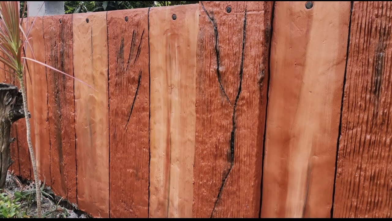 Concrete  Wooden Texture Fence