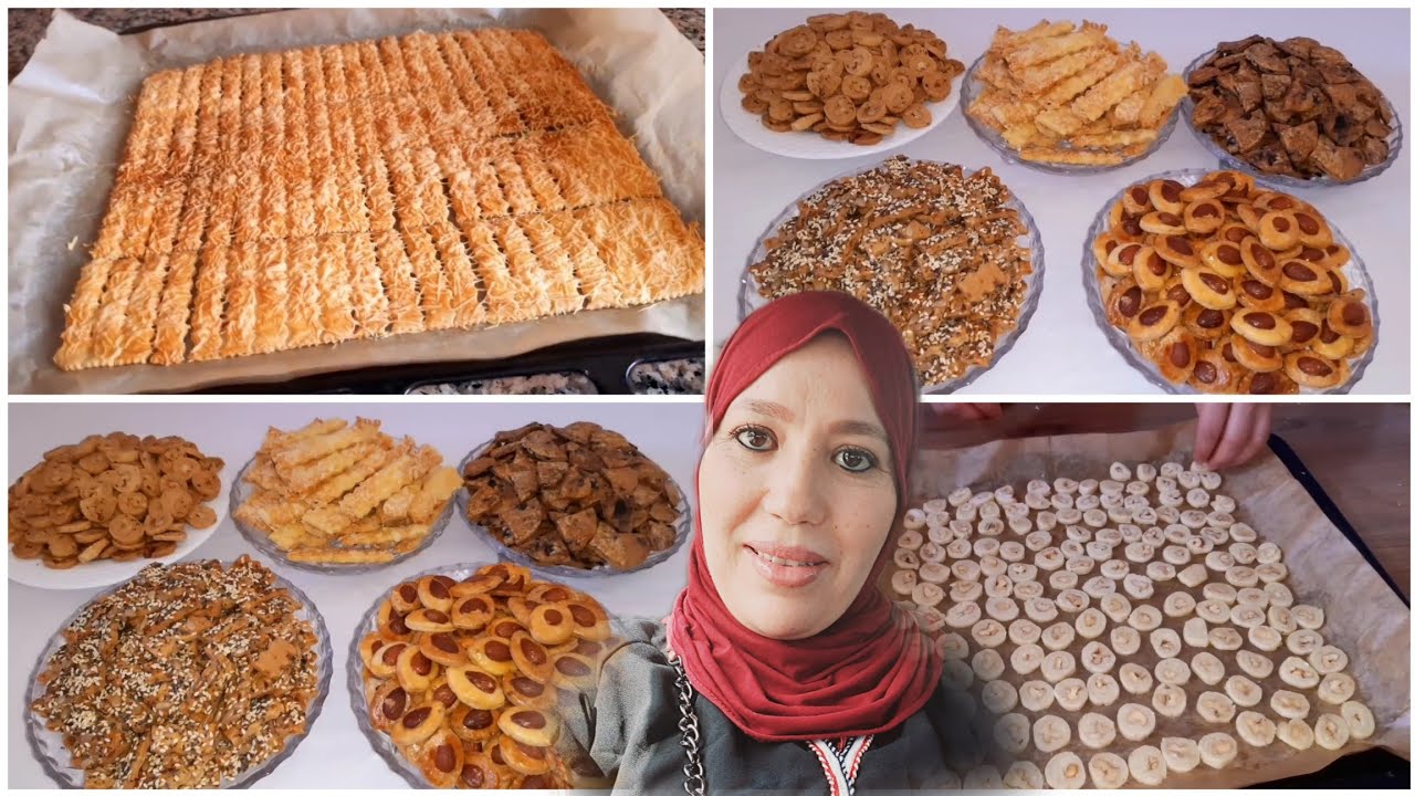 مملحات عاشوراء/بعجين واحد وجدي 5 أشكال بلا مرشم مقرمشين ولداذ ومذاقات مختلفة