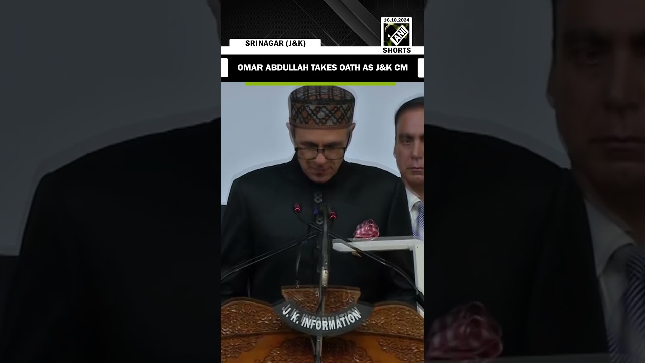 Omar Abdullah takes oath as first Chief Minister of UT of J&K in Srinagar