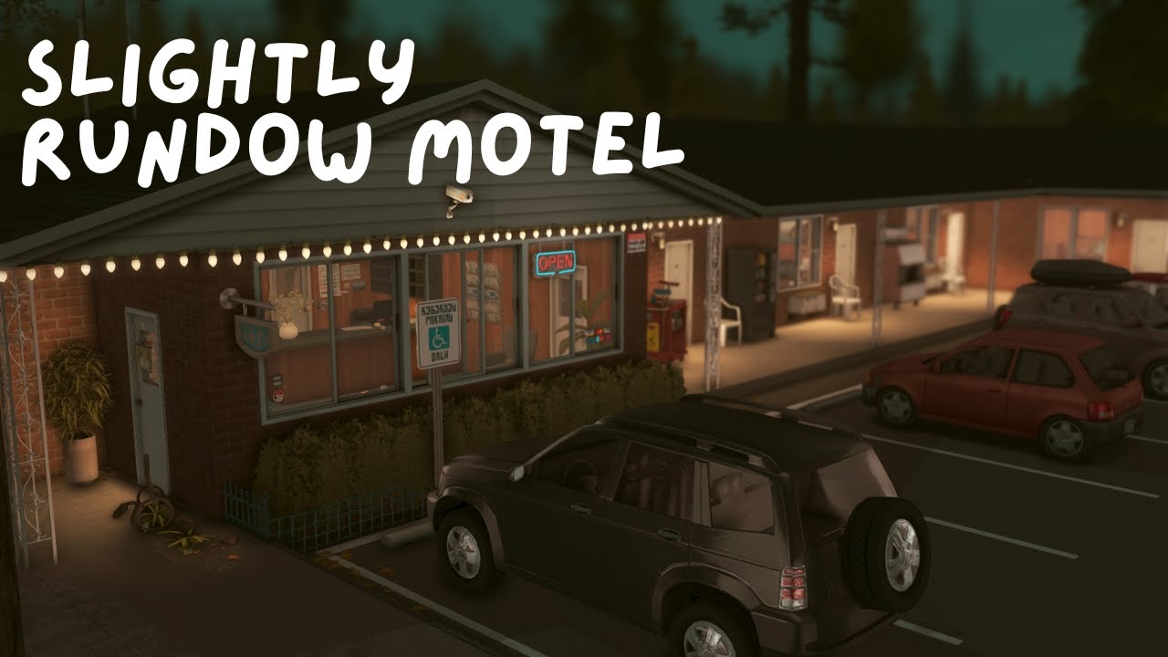 Slightly Rundow Motel Build Collab 🏡|| Sims 4 CC Speed Build🔨|| CC included