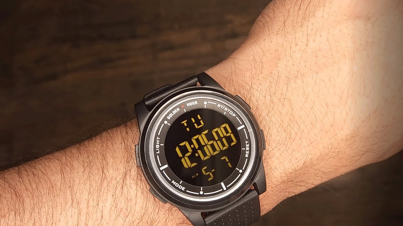 Ultra Thin Minimalist Sports Waterproof Digital Watch GOLDEN HOUR