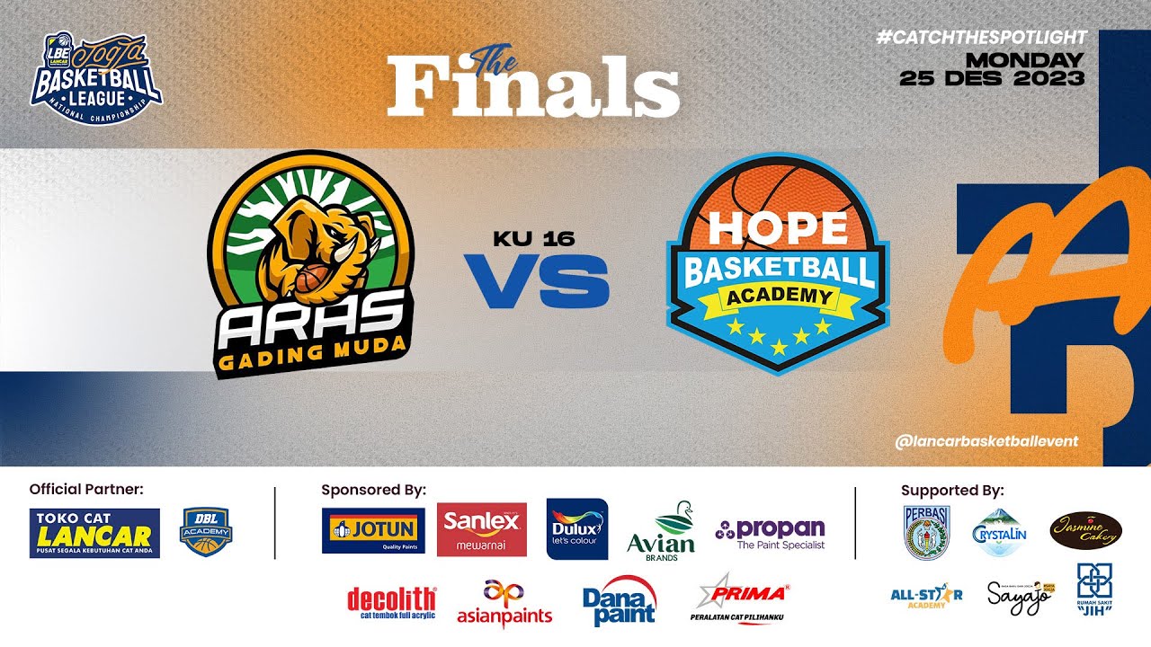 FINAL JBL 2023 KU - 16 : ARAS GADING MUDA vs HOPE MEDAN