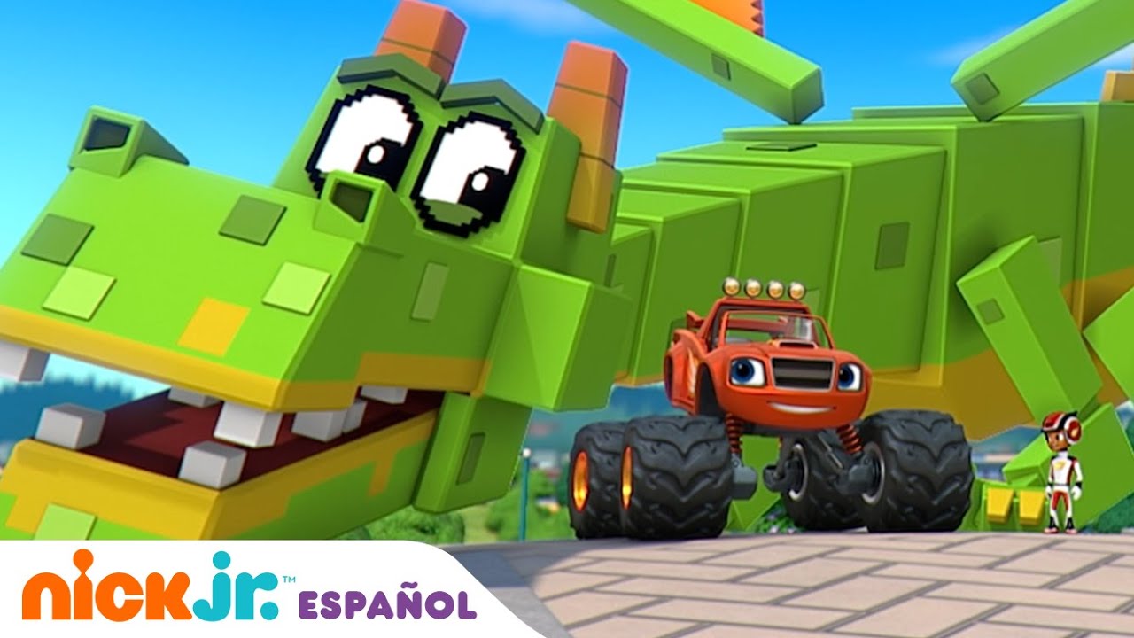 Blaze y los Monster Machines | Blaze y AJ contra el pandemónium de píxeles | Nick Jr. en Español