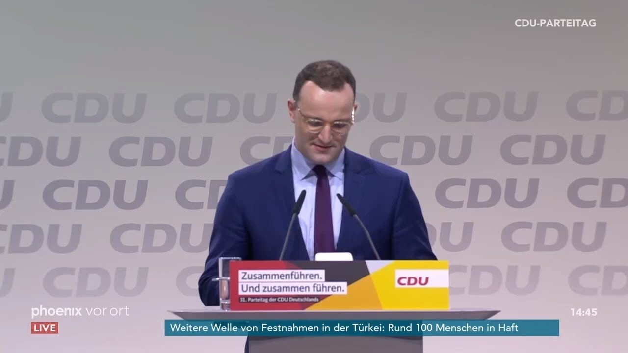 Bewerbungsrede von Jens Spahn auf dem CDU-Parteitag