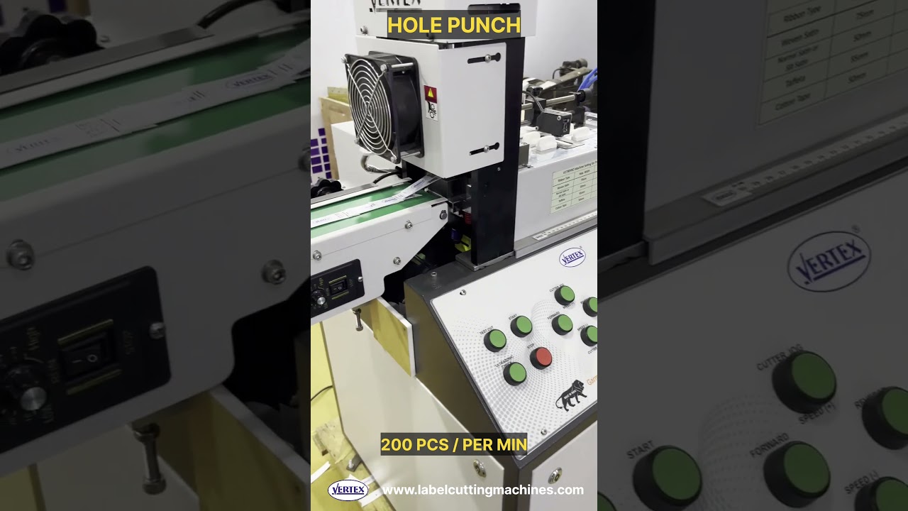 Hole Punch Ultrasonic Label Cutting Machine - Vertex