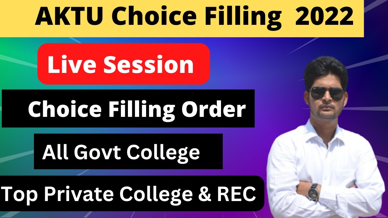 Live Choice Filling AKTU BTech 2022 || AKTU Choice Filling 2022 For BTech 2022