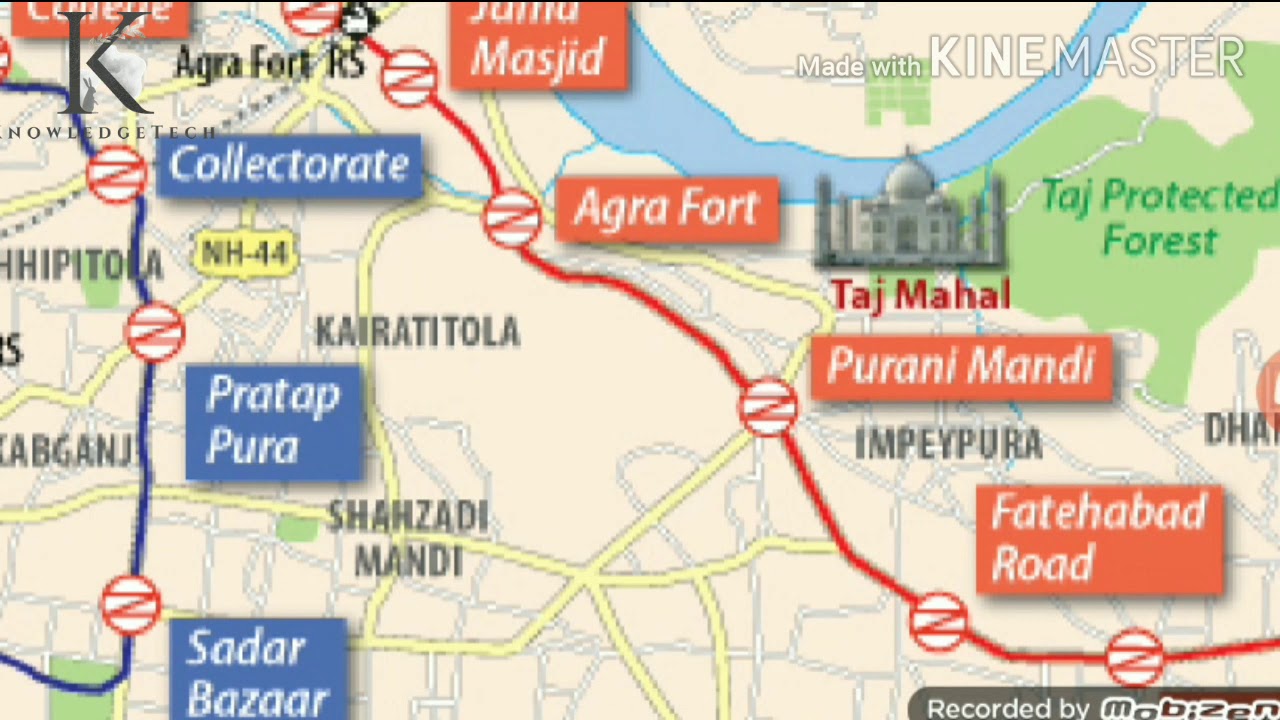 Agra Metro Route Map || All Stations