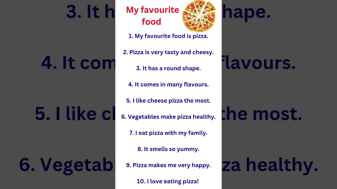 My Favourite Food ! 10 Lines In English #food #health #healthcare #pizza #foodie