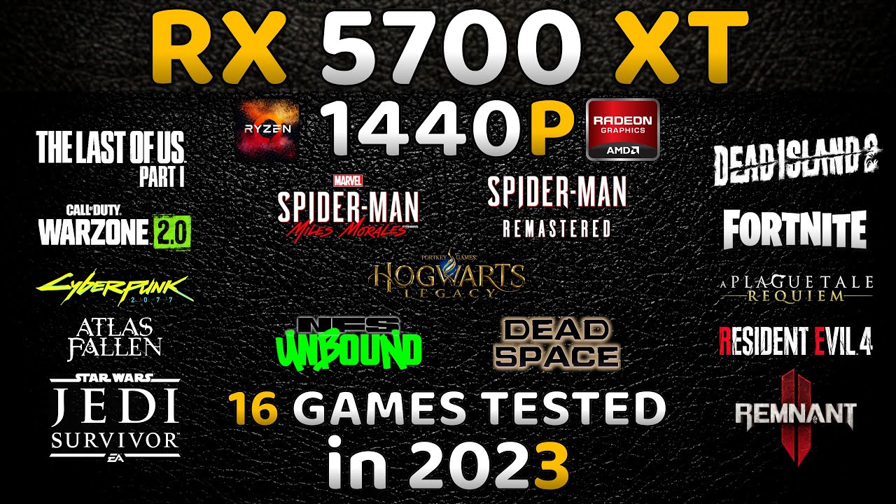 RX 5700 XT : 1440P Gaming - 16 Games Tested | RX 5700 XT Gaming 2023🔥