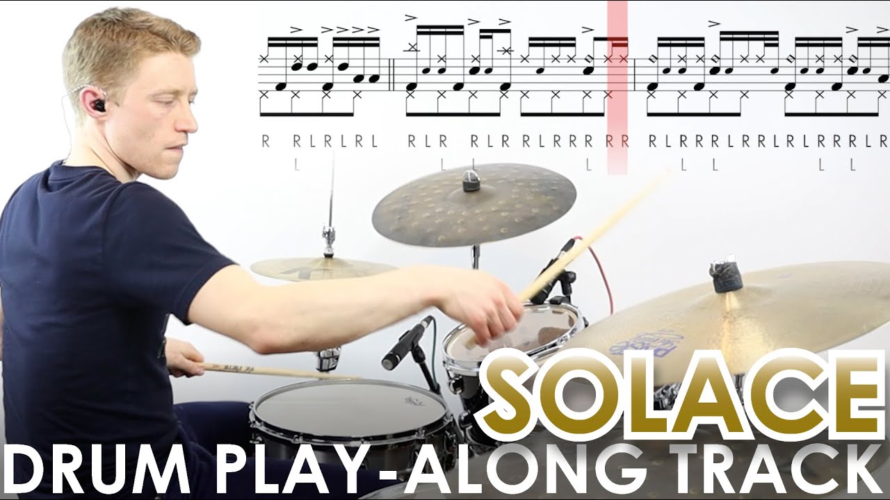 'Solace' – Free Pop/Rock Ballad Drum Play-along Track and Transcription
