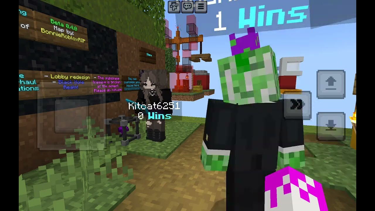 Playing Minecraft Horrific Housing (by @bonnierobloxrip )