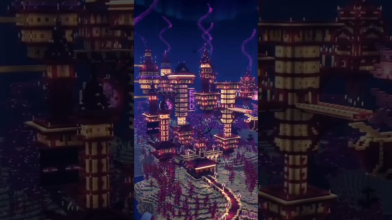 Best transformation of end city #shorts #short #minecraftbuilding #minecraft #minecraftanimation