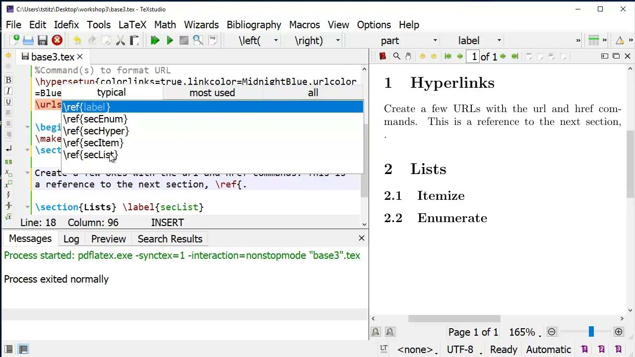 Creating Hyperlinks in a LaTeX Document