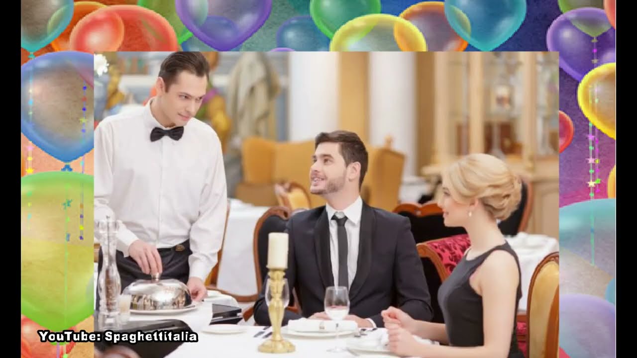 یادگیری مکالمه ایتالیایی: تولد گرفتن در رستوران