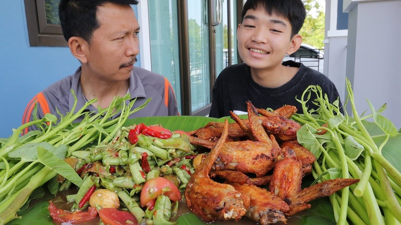 ตำถั่วกินกับปีกไก่ทอดน้ำปลานัวๆแซ่บๆ 20 มีนาคม พ.ศ.2569