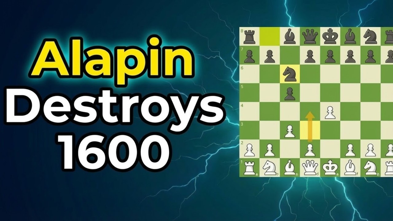 How to Make a 1600 RESIGN in 12 Moves (Brutal Alapin Attack)