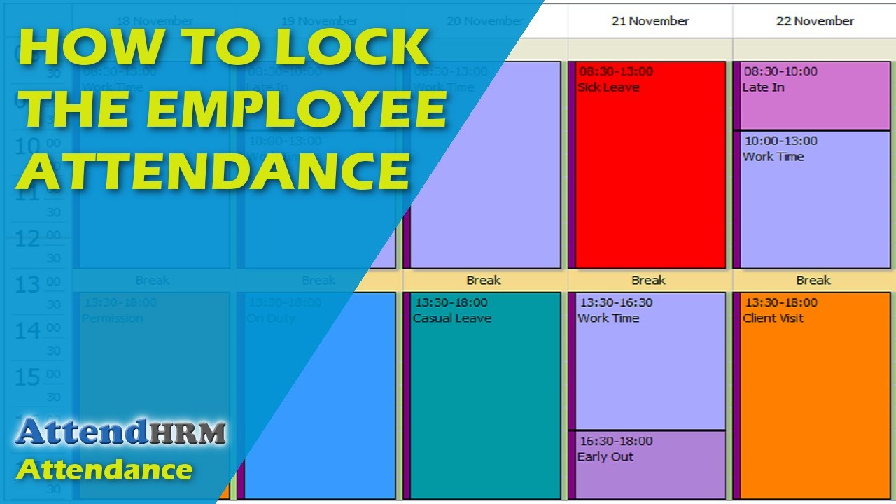 How to lock the employee attendance in Lenvica HRMS