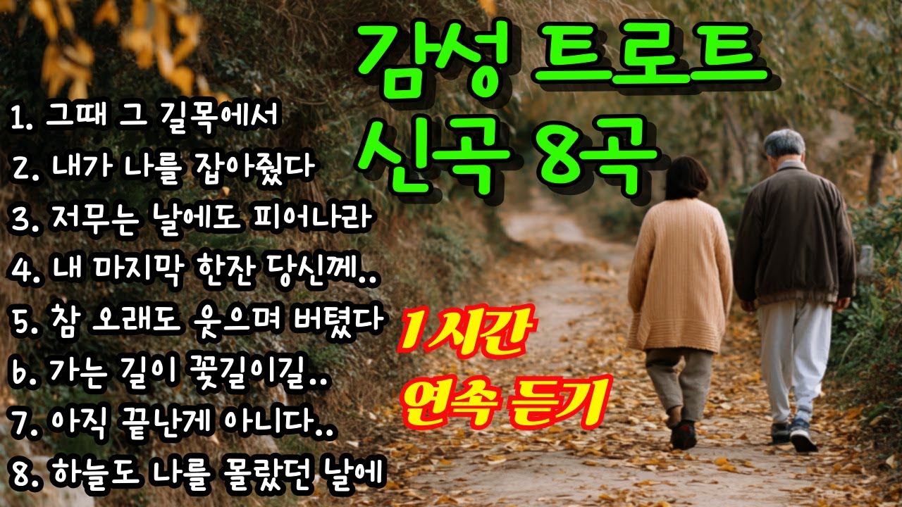 감성 트로트 신곡  8곡 연속 듣기 | 누군가의 작은 위로가 필요할때 들어야한 애절한..| #트로트신곡 #트로트 #7080트로트