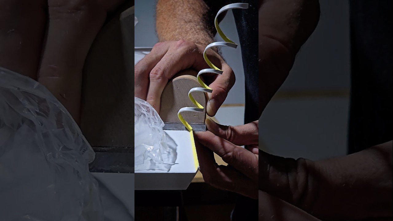 Flat scraper plane to trim finger pull doors by hand. #cabinetry