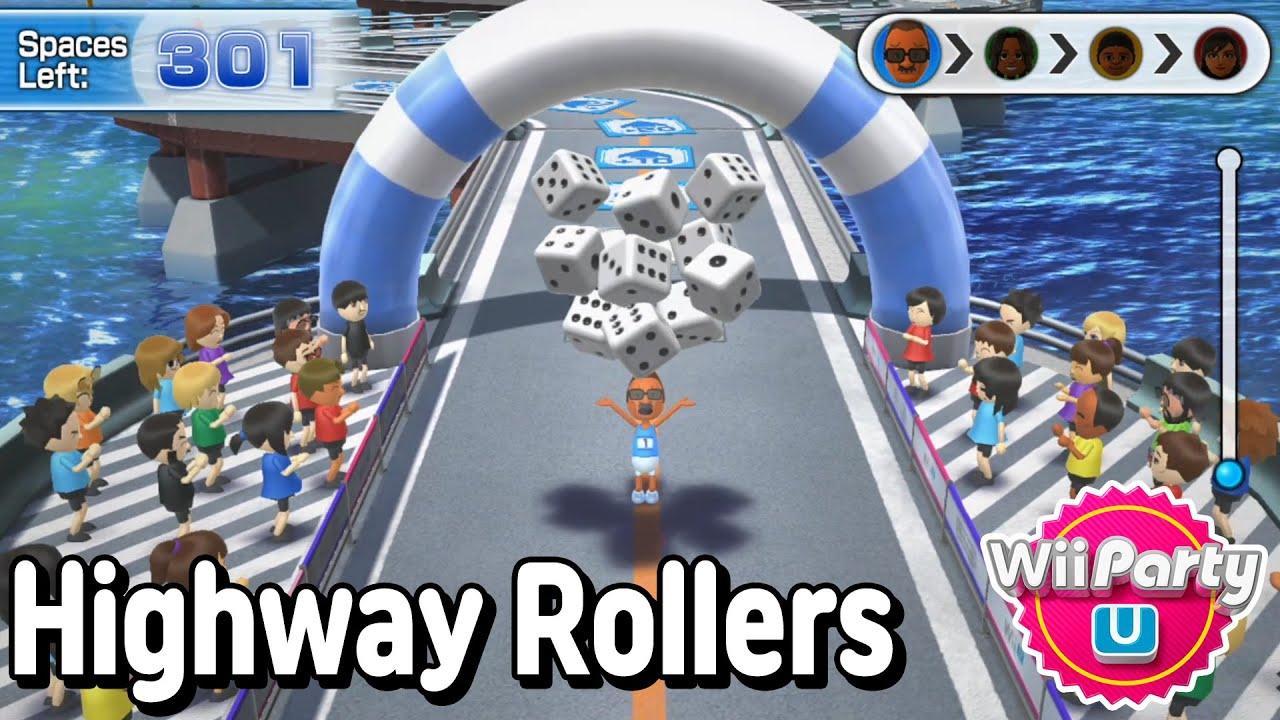 Wii Party U - Highway Rollers | Hitoshi, Cristina, Patricia and Ricardo | Alexgaming