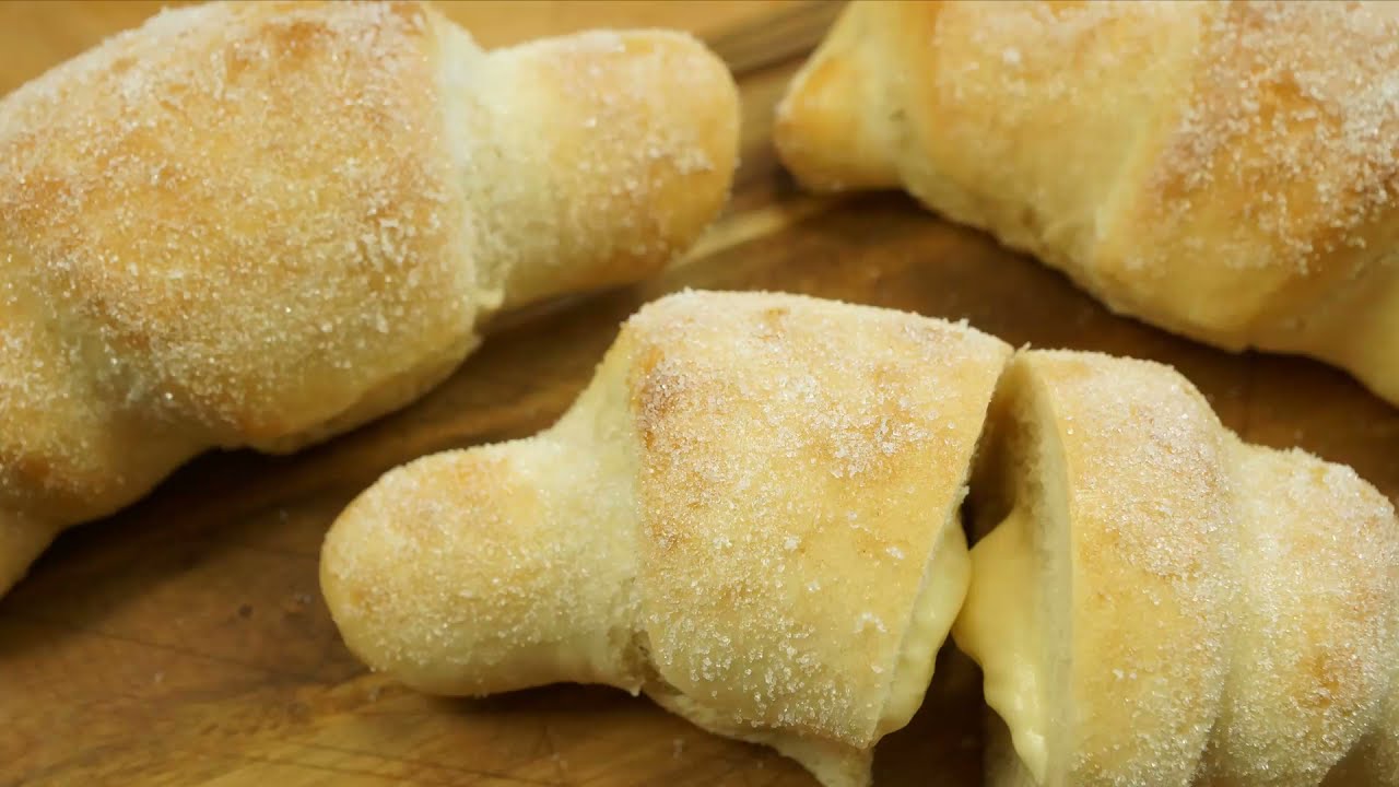 Vanillestangen / Hörnchen mit Vanillecremefüllung - vegan