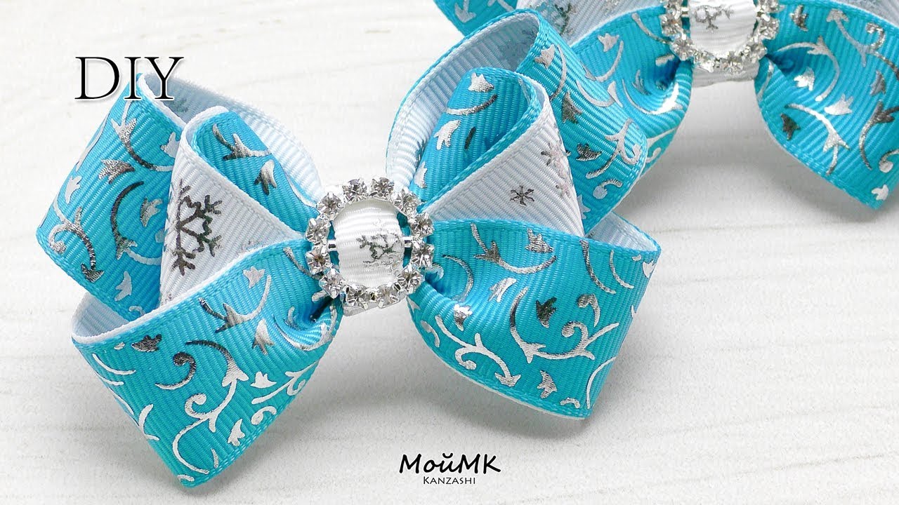 ПРАЗДНИЧНЫЕ БАНТИКИ ИЗ РЕПСОВЫХ ЛЕНТ 🎀﻿  Мастер Класс МОЙМК