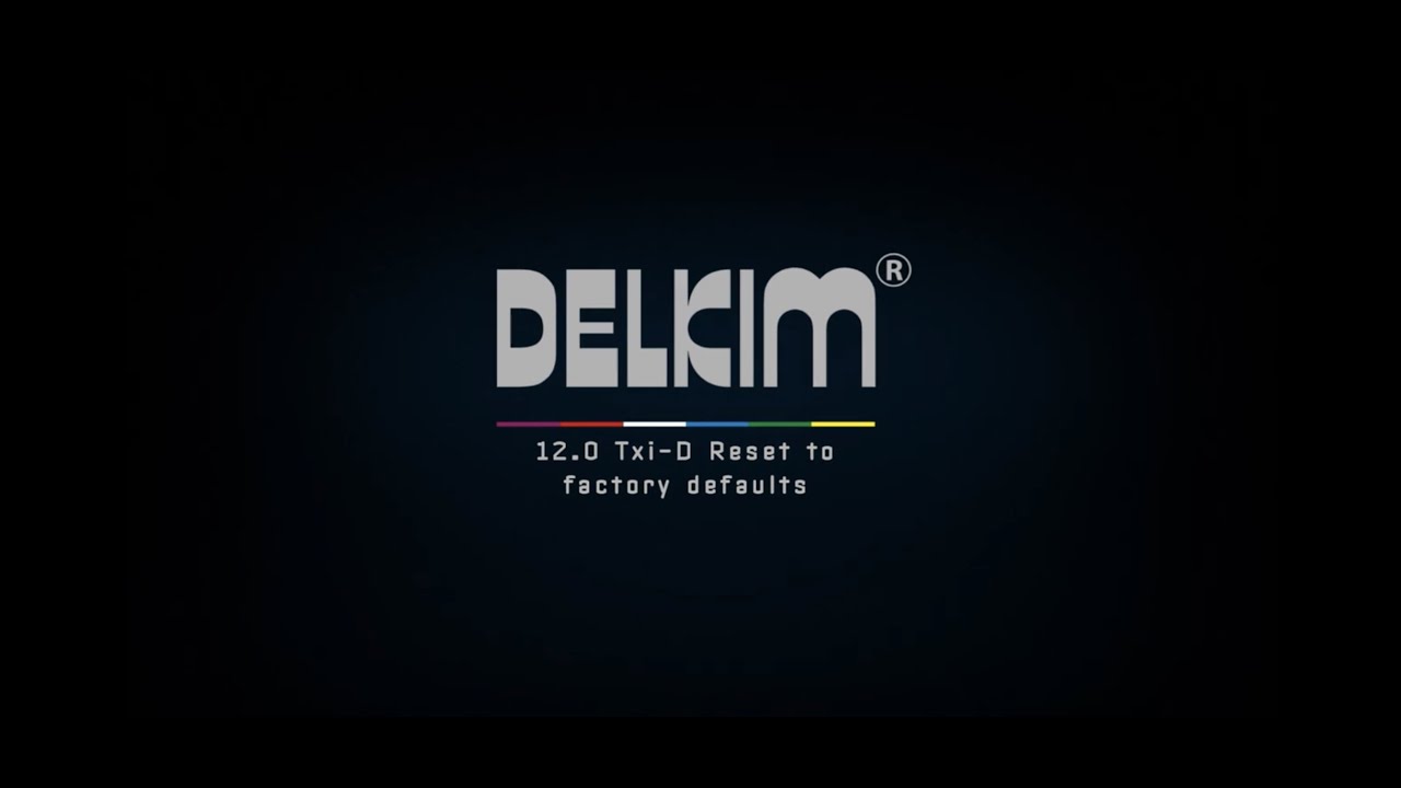 Txi-D User Guide 12.0 Reset To Factory Defaults